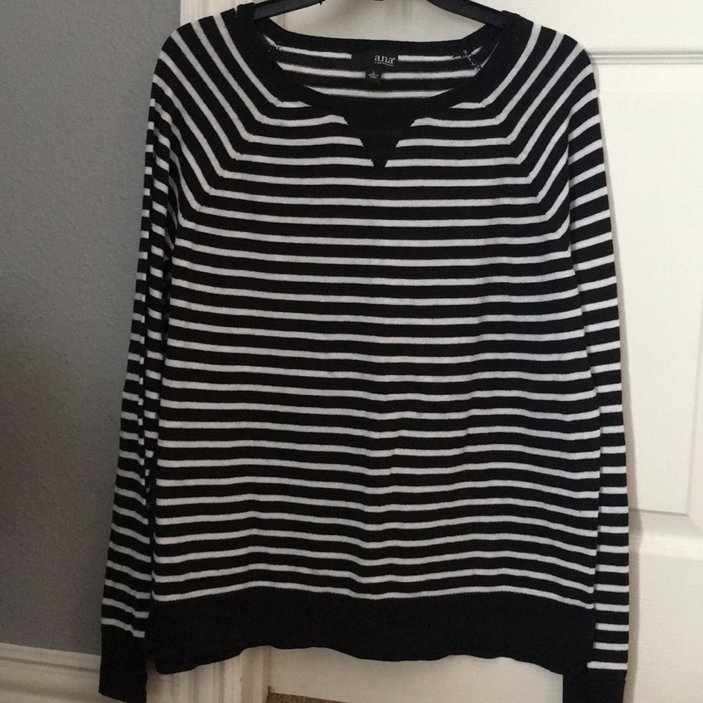 Black and white striped sweater
